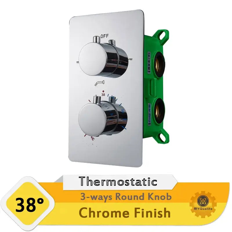 Chrome Dual Handle Shower Valve