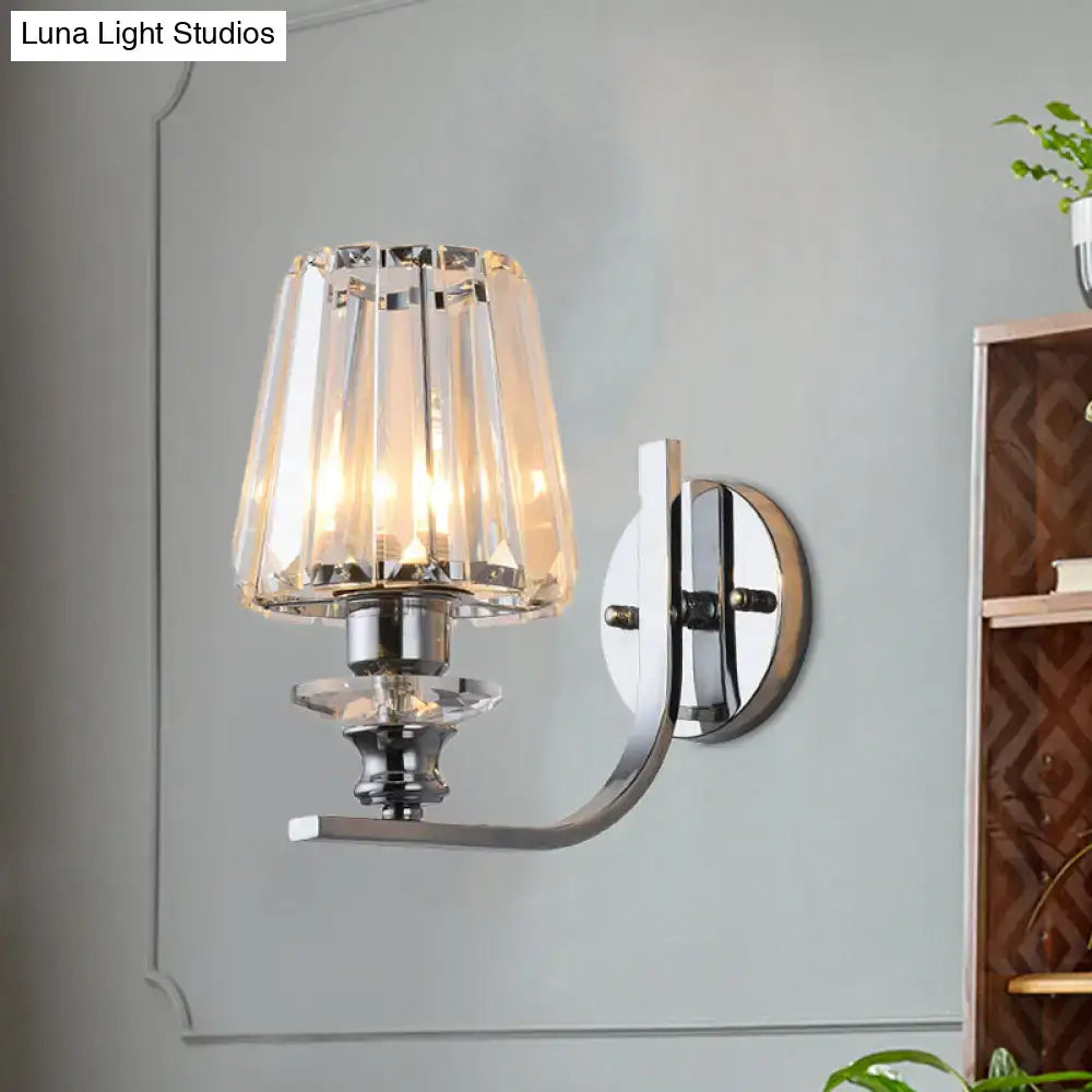 Chrome Crystal Living Room Wall Sconce