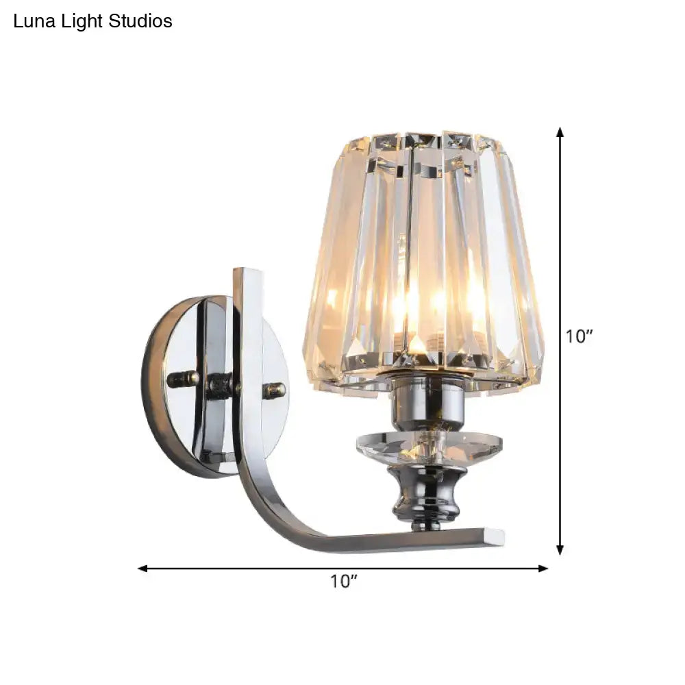 Chrome Crystal Living Room Wall Sconce