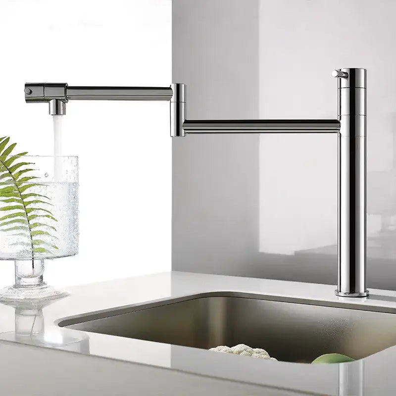 Chrome Foldable Kitchen Faucet