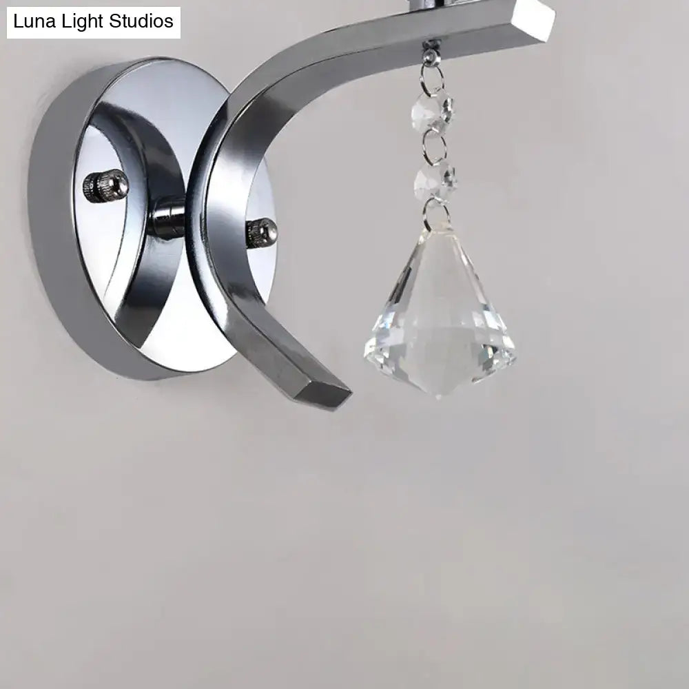 Chrome Frosted Wall Light