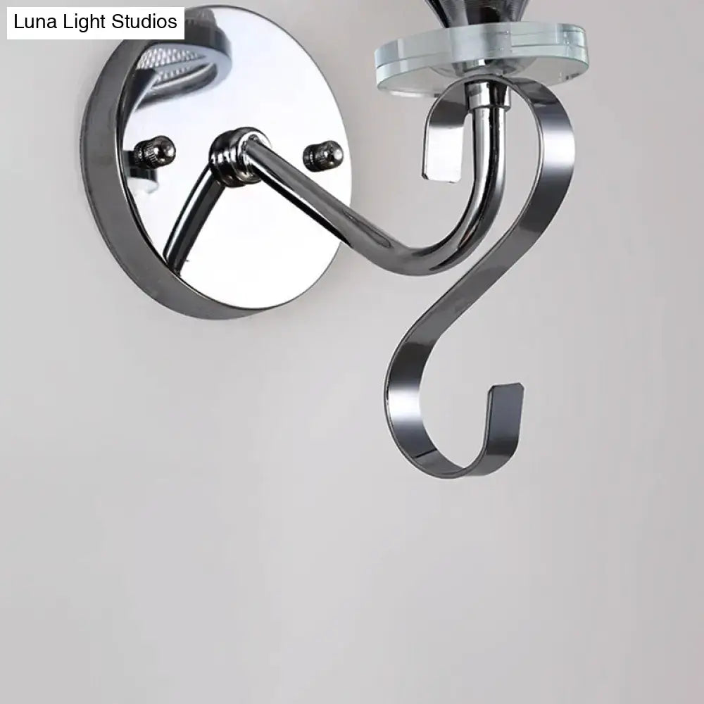 Chrome Frosted Wall Light