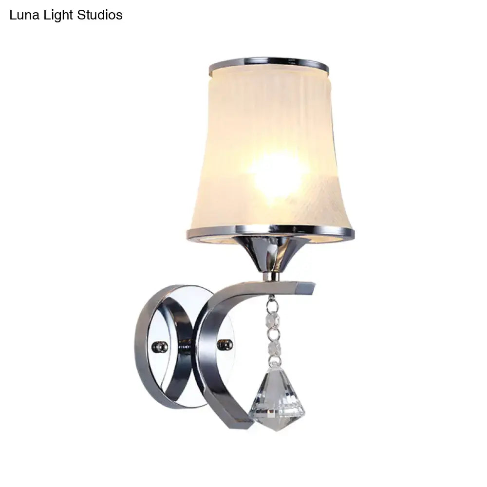 Chrome Frosted Wall Light