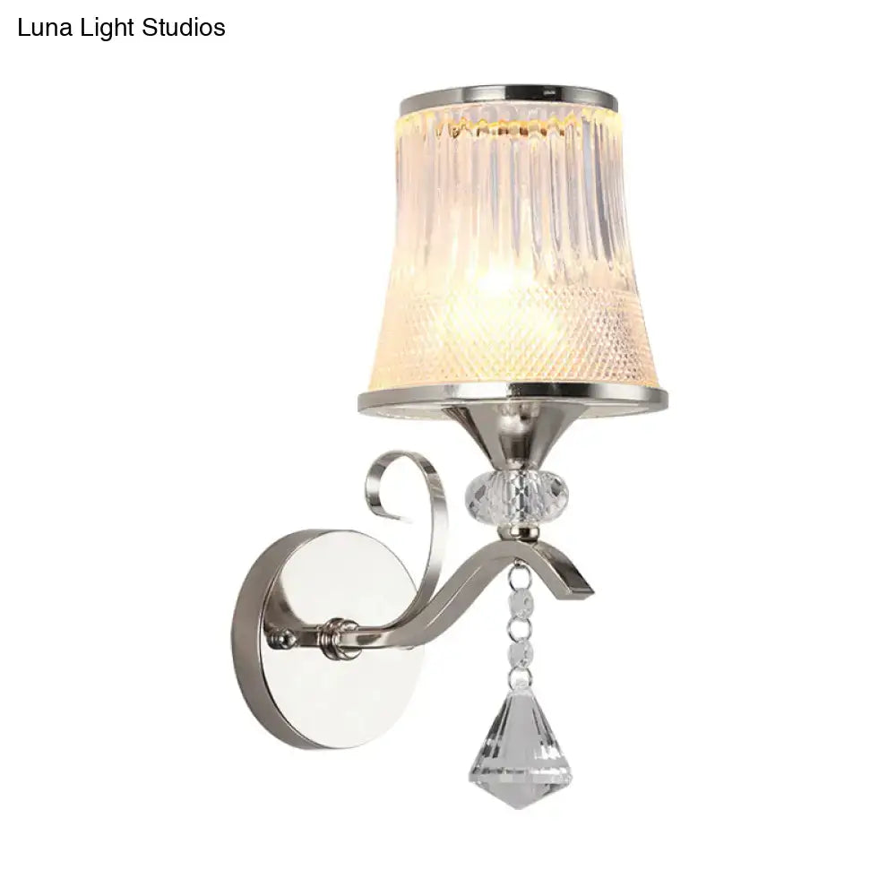 Chrome Frosted Wall Light