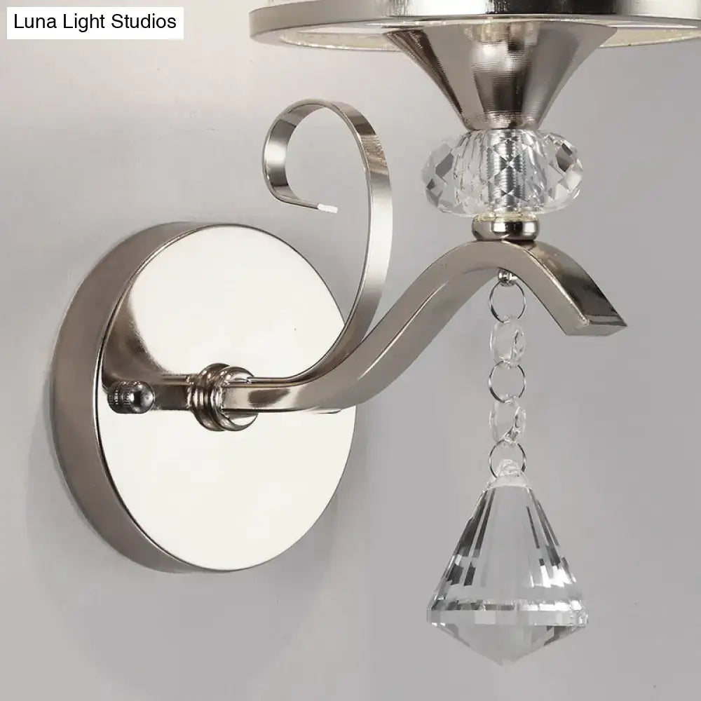 Chrome Frosted Wall Light