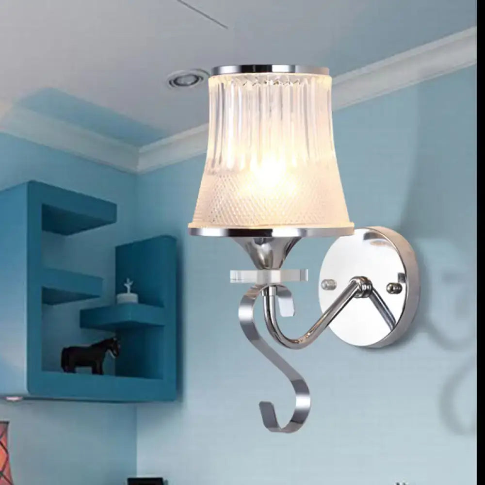 Chrome Frosted Wall Light