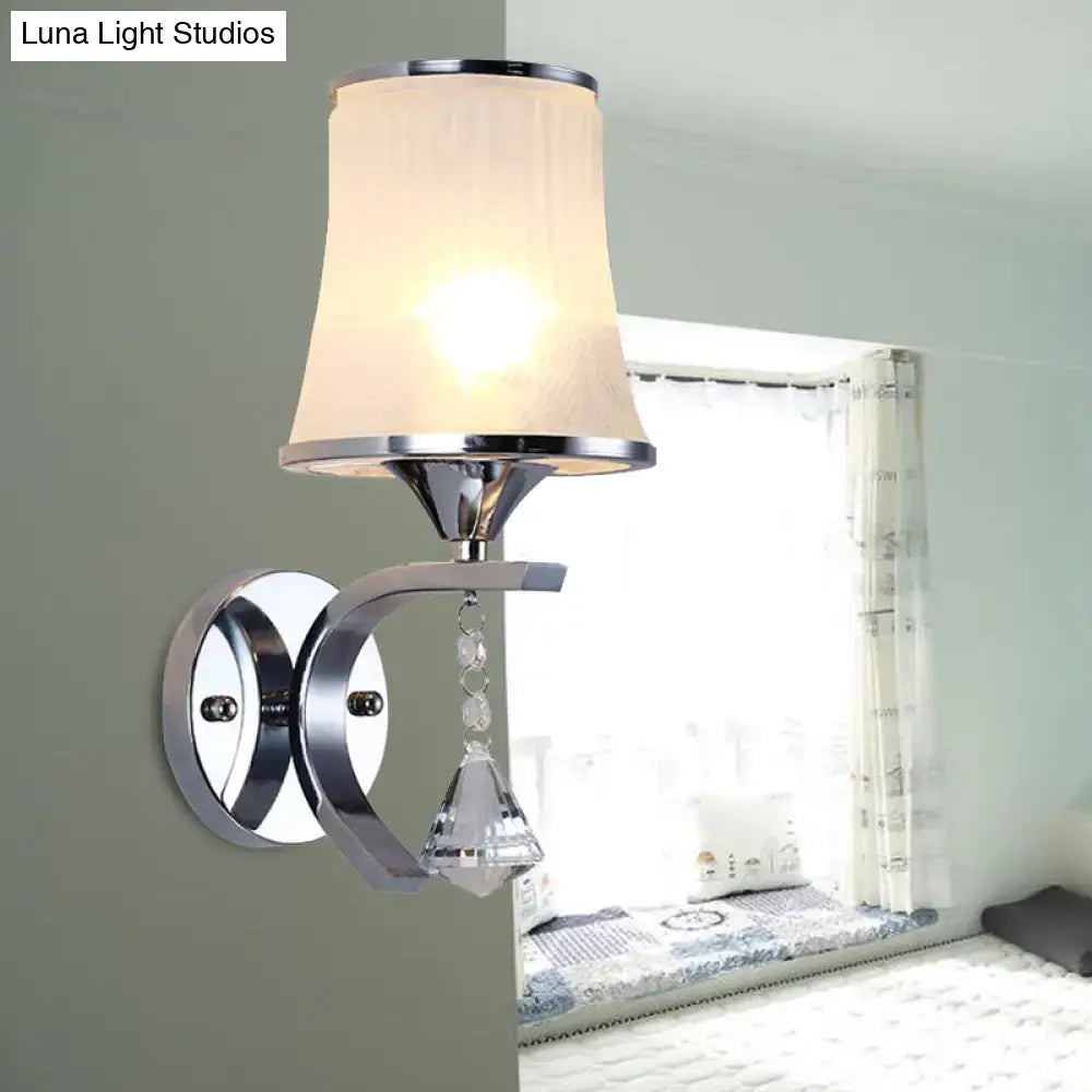Chrome Frosted Wall Light