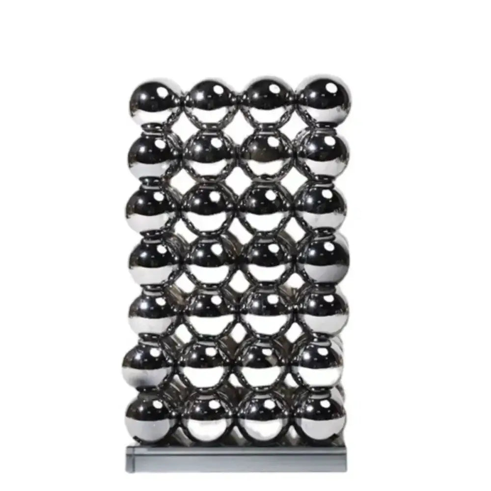 Chrome Geometric Glass Vase