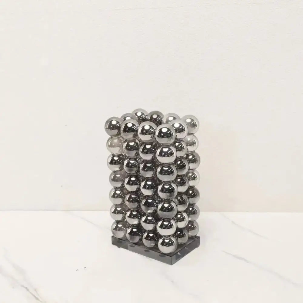 Chrome Geometric Glass Vase