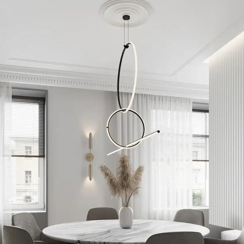 Chrome Geometric LED Pendant