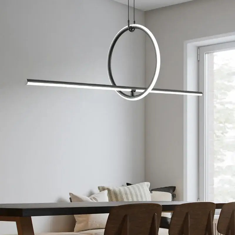 Chrome Geometric LED Pendant