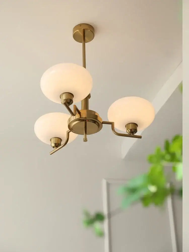 Chrome Pendant Glass Chandelier