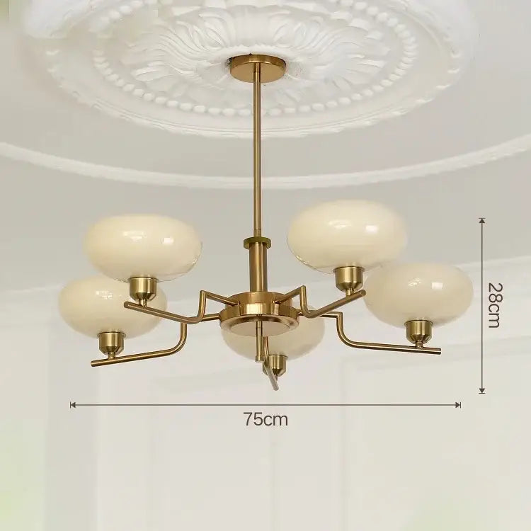 Chrome Pendant Glass Chandelier