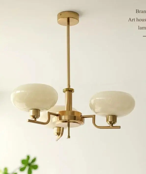 Chrome Pendant Glass Chandelier