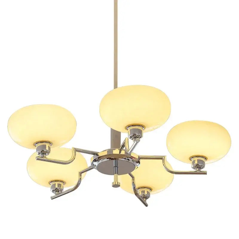 Chrome Pendant Glass Chandelier