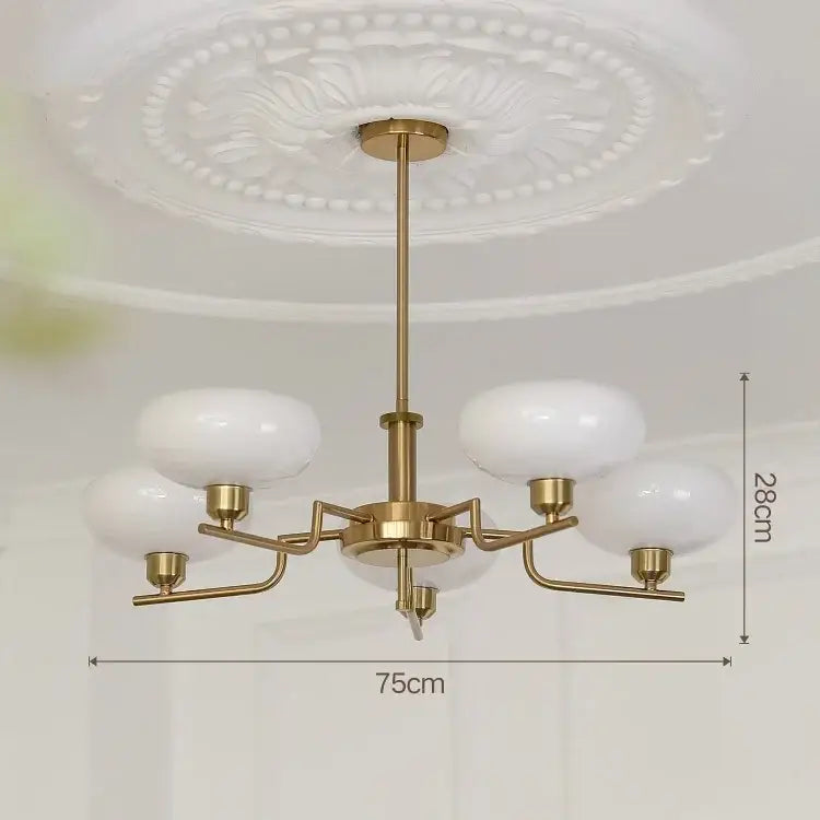 Chrome Pendant Glass Chandelier