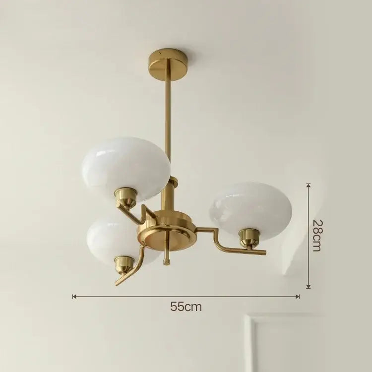 Chrome Pendant Glass Chandelier