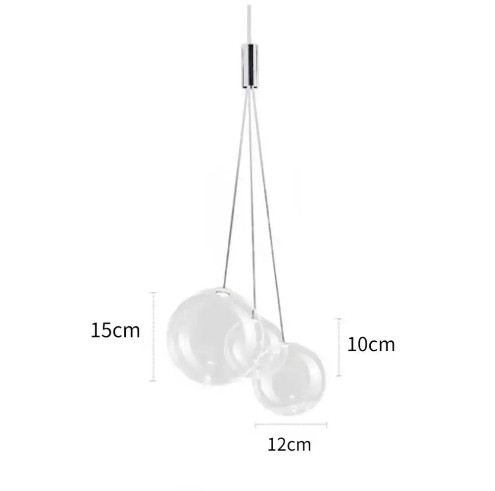 Chrome Glass Dining Room Pendant Light