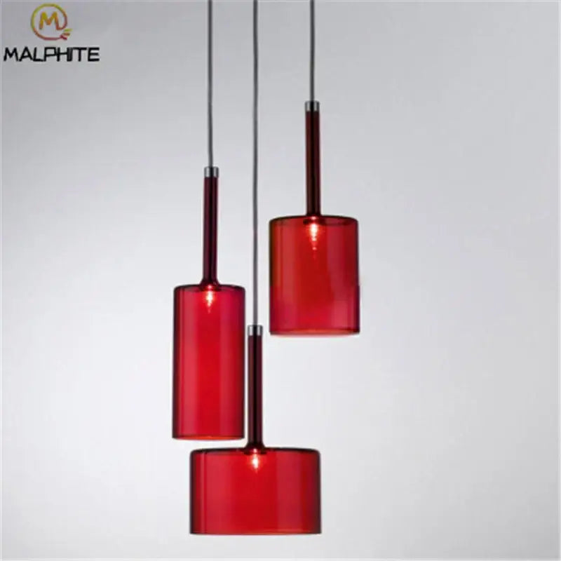 Chrome Glass Pendant Light Industrial for Dining