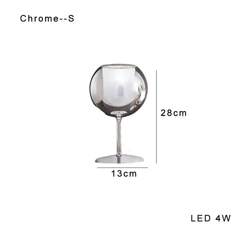 Gold Glass Table Lamp with Clear Glass Body