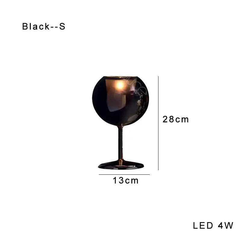 Gold Glass Table Lamp with Clear Glass Body