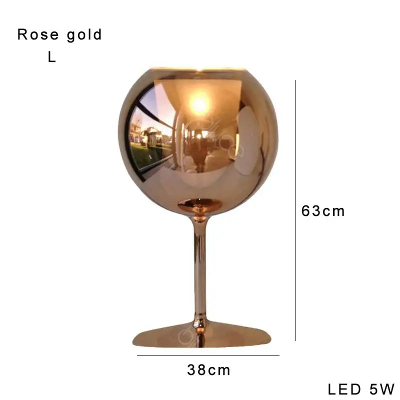 Gold Glass Table Lamp with Clear Glass Body