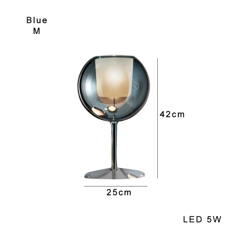 Gold Glass Table Lamp with Clear Glass Body