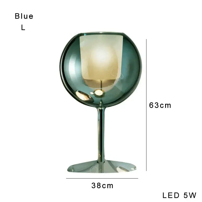 Gold Glass Table Lamp with Clear Glass Body