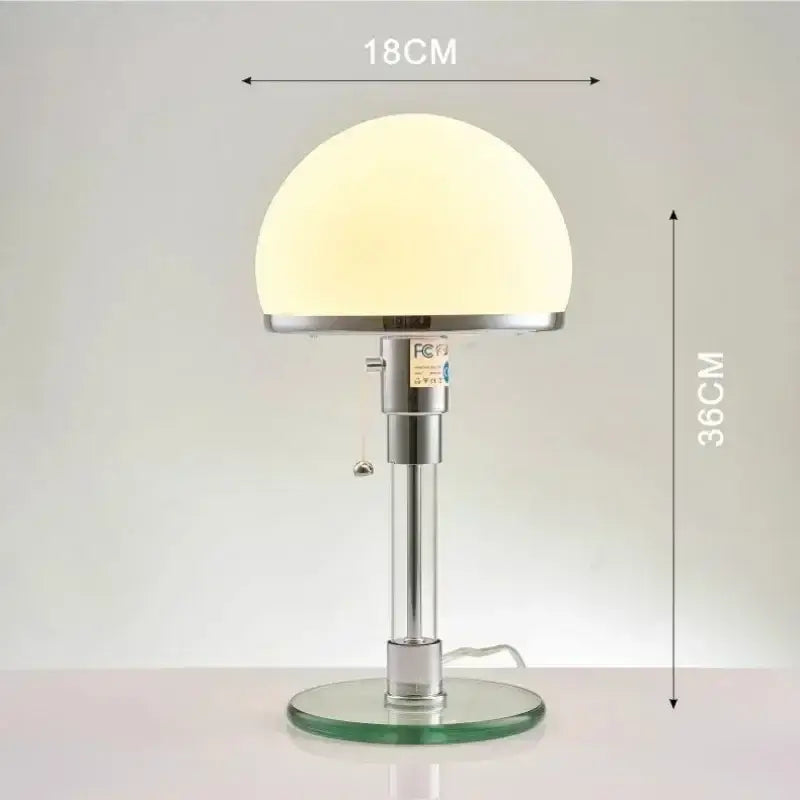 Chrome Frosted Dome Lamp