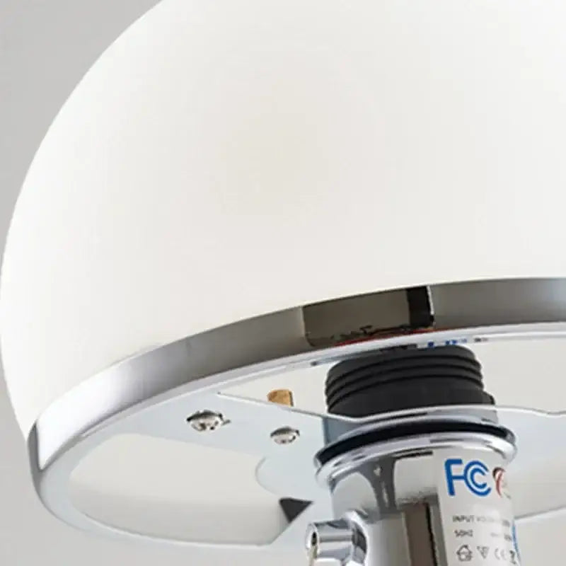 Chrome Frosted Dome Lamp