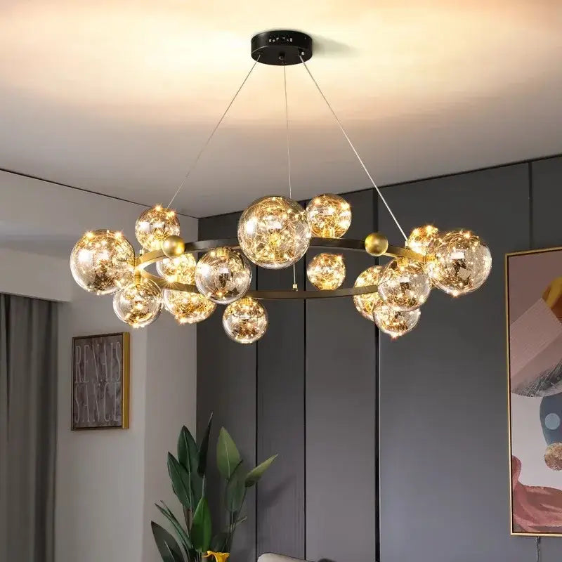 Chrome Crystal Chandelier Light App-Dimmable