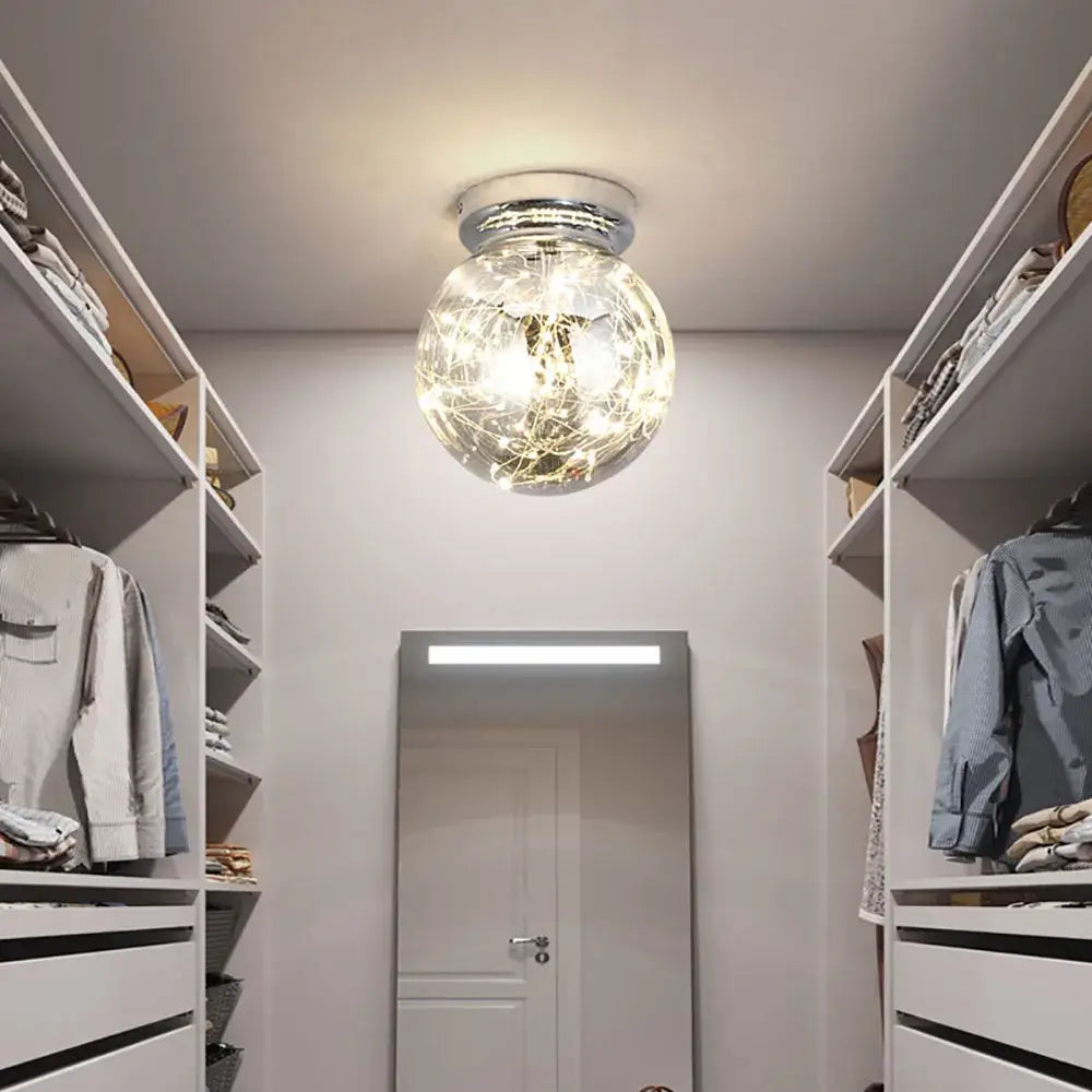 Chrome Gypsophila Ceiling Light