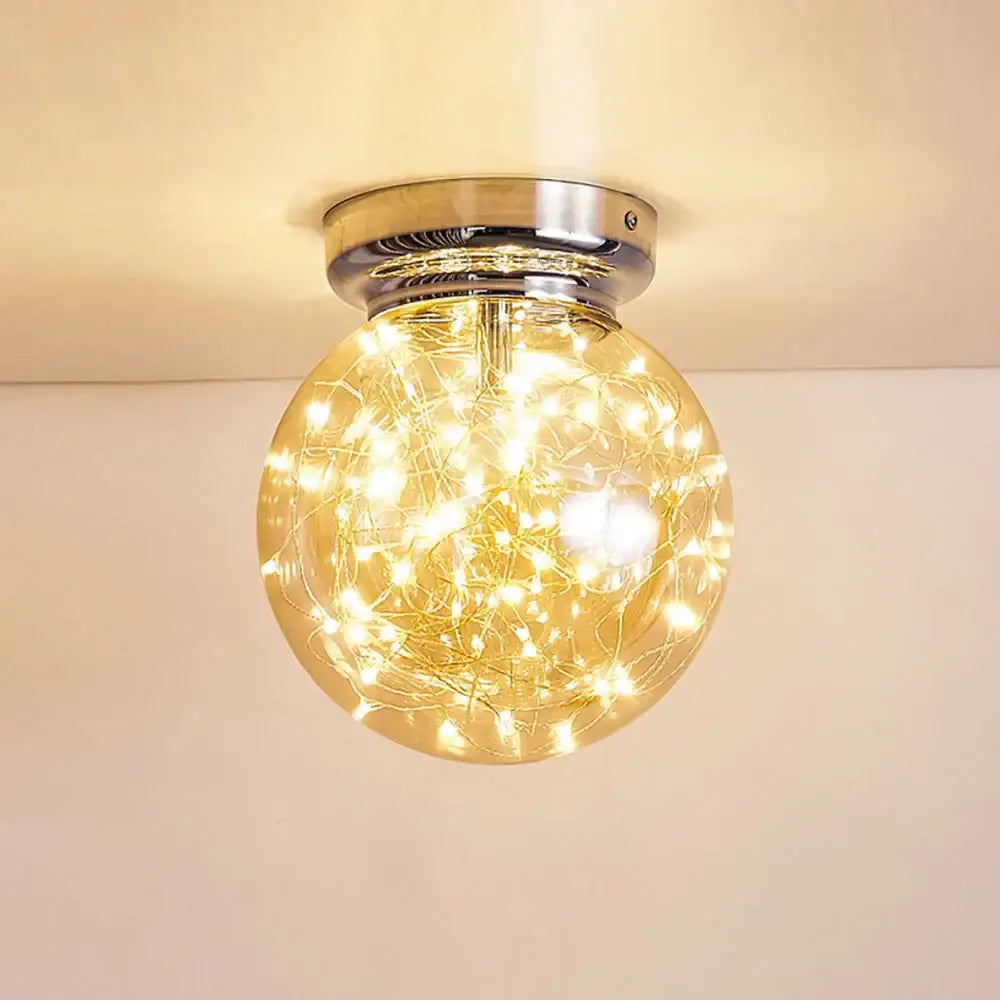 Chrome Gypsophila Ceiling Light