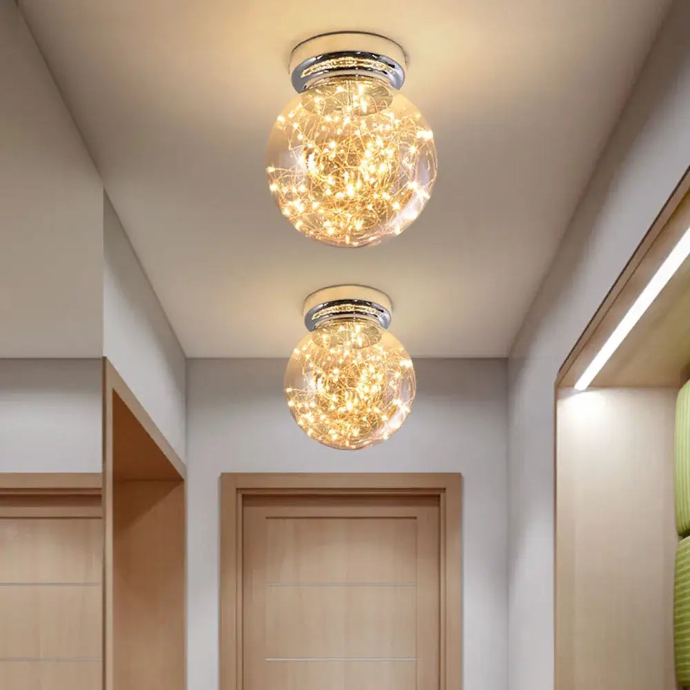 Chrome Gypsophila Ceiling Light