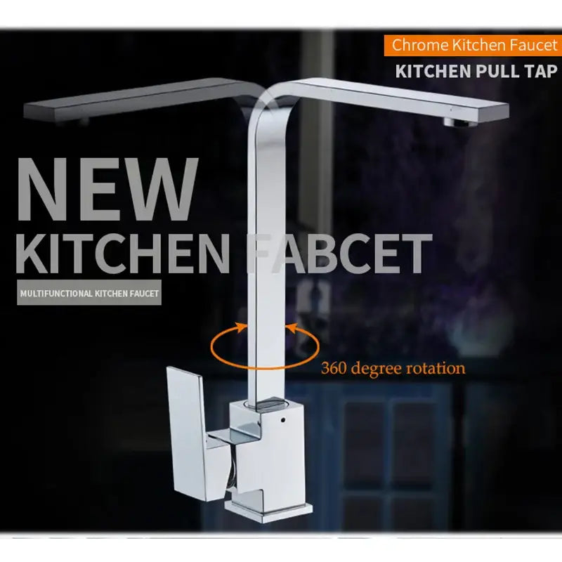 Chrome Swivel Kitchen Faucet