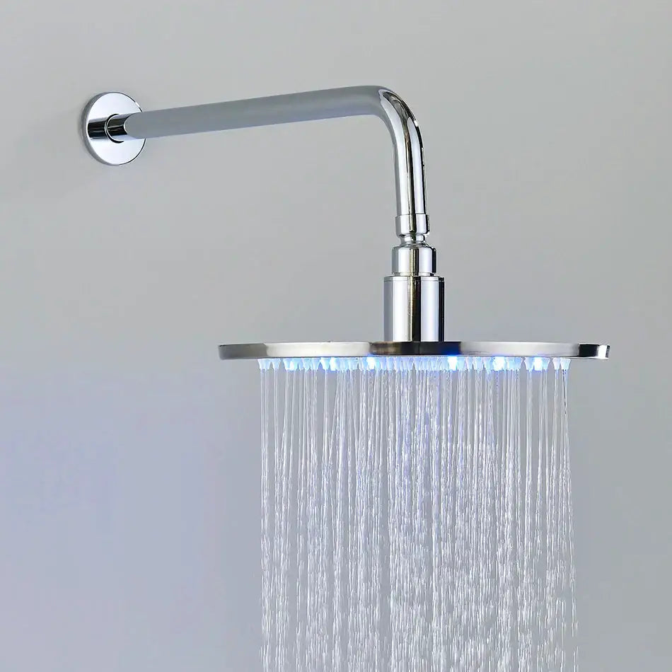 Brass Rain Shower Set 10-inch Chrome Round Head
