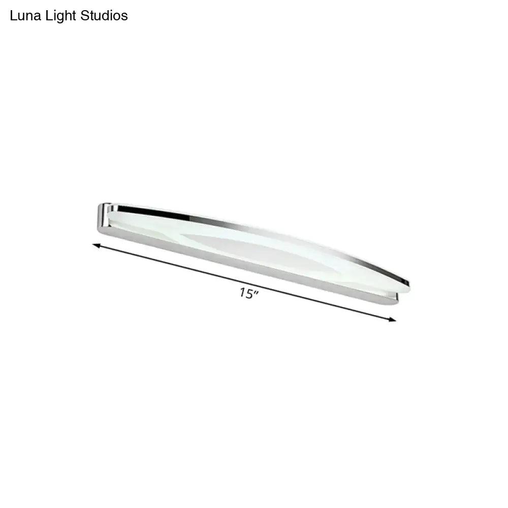 Chrome Oval Vanity Light