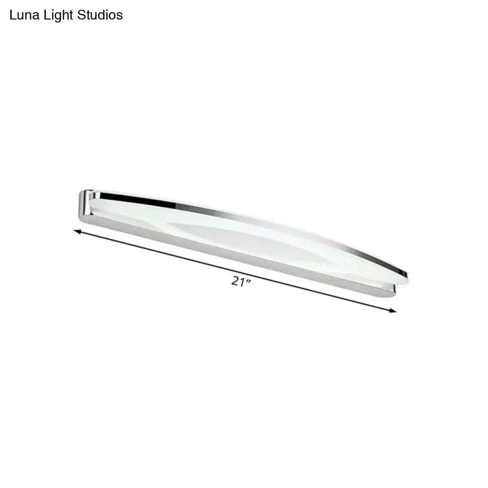 Chrome Oval Vanity Light