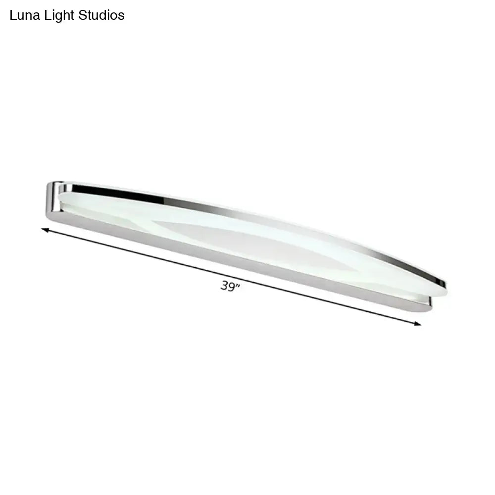 Chrome Oval Vanity Light