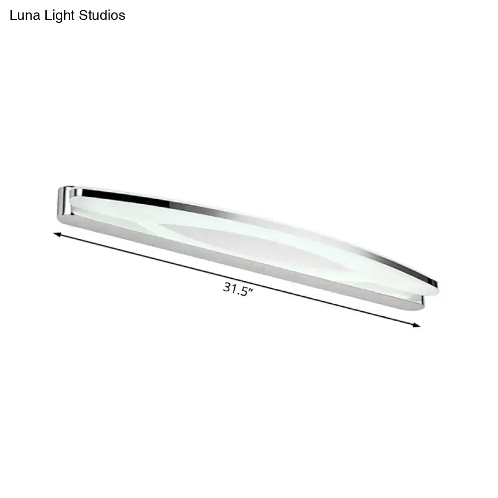 Chrome Oval Vanity Light