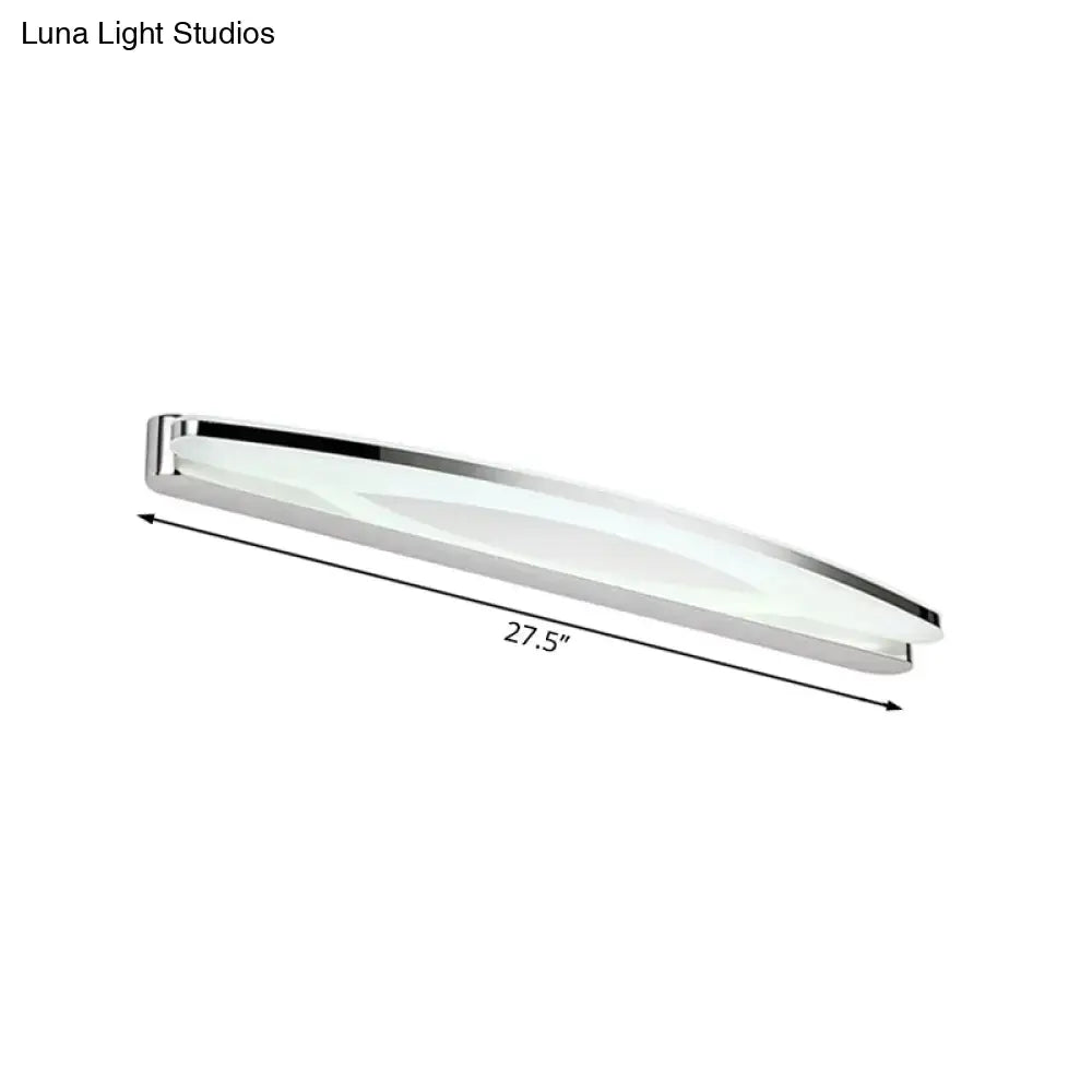 Chrome Oval Vanity Light