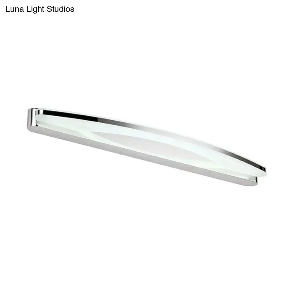 Chrome Oval Vanity Light