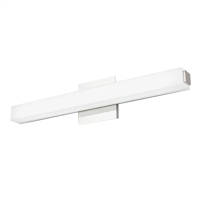 Chrome Rectangular Wall Sconce Warm White Glow