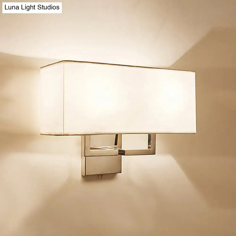 Chrome Fabric Shade Sconce