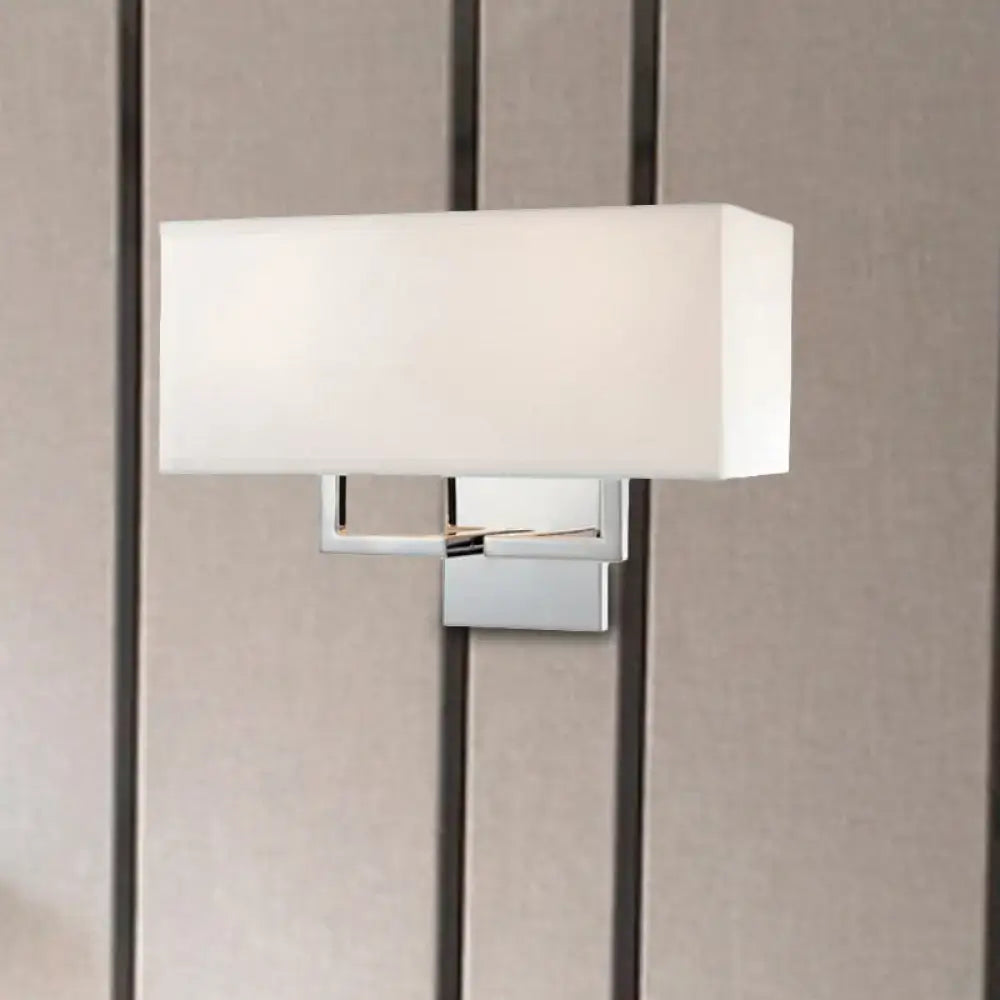 Chrome Fabric Shade Sconce