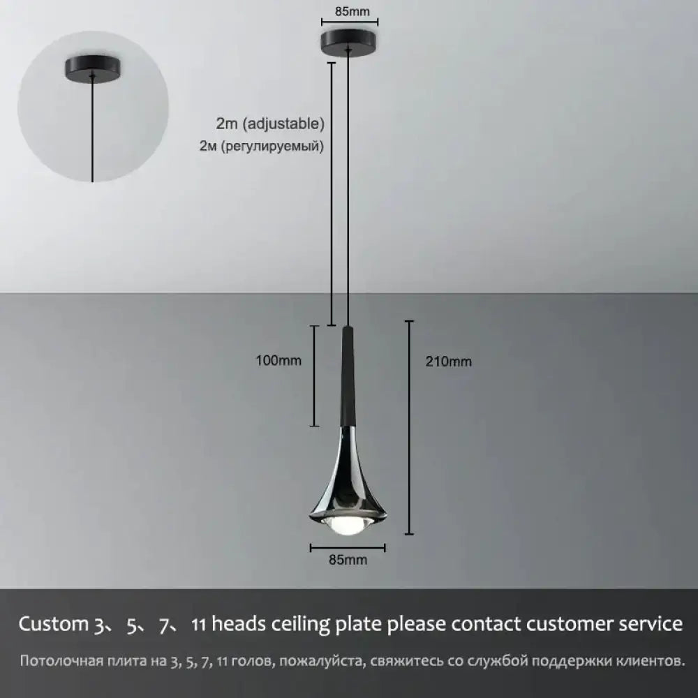 Chrome Water Drop Chandelier