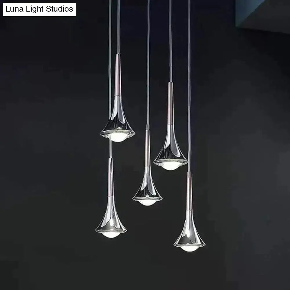 Chrome Water Drop Chandelier