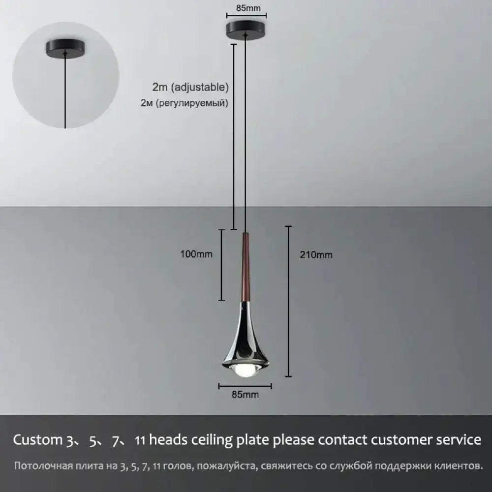 Chrome Water Drop Chandelier