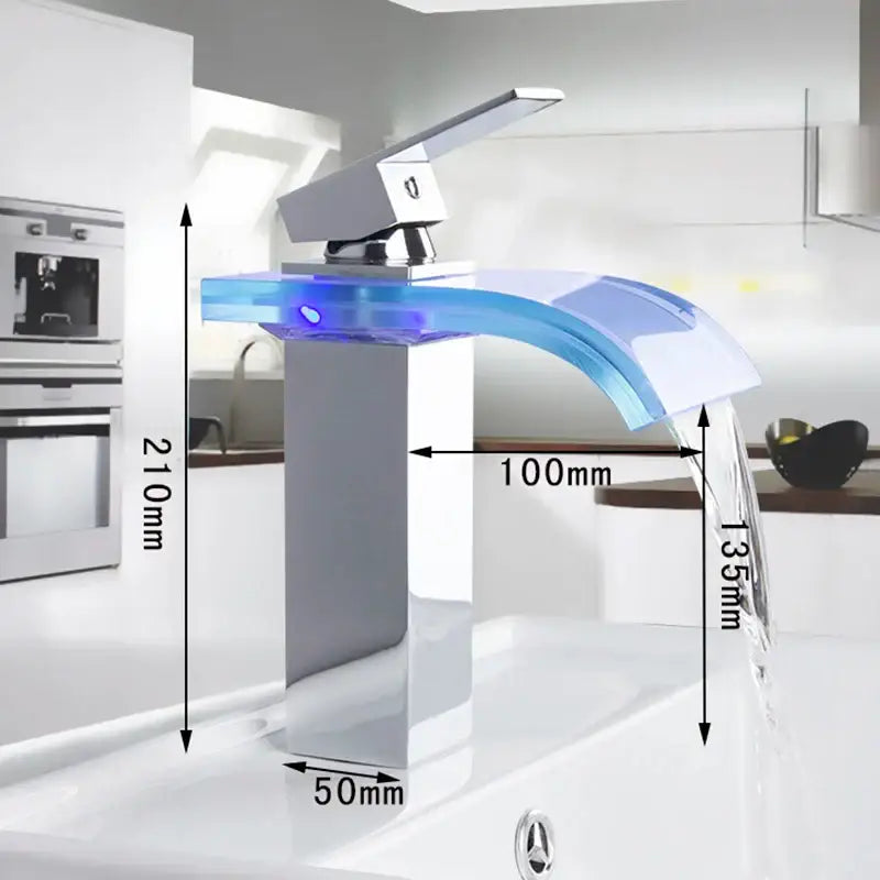 Chrome Waterfall Basin Mixer