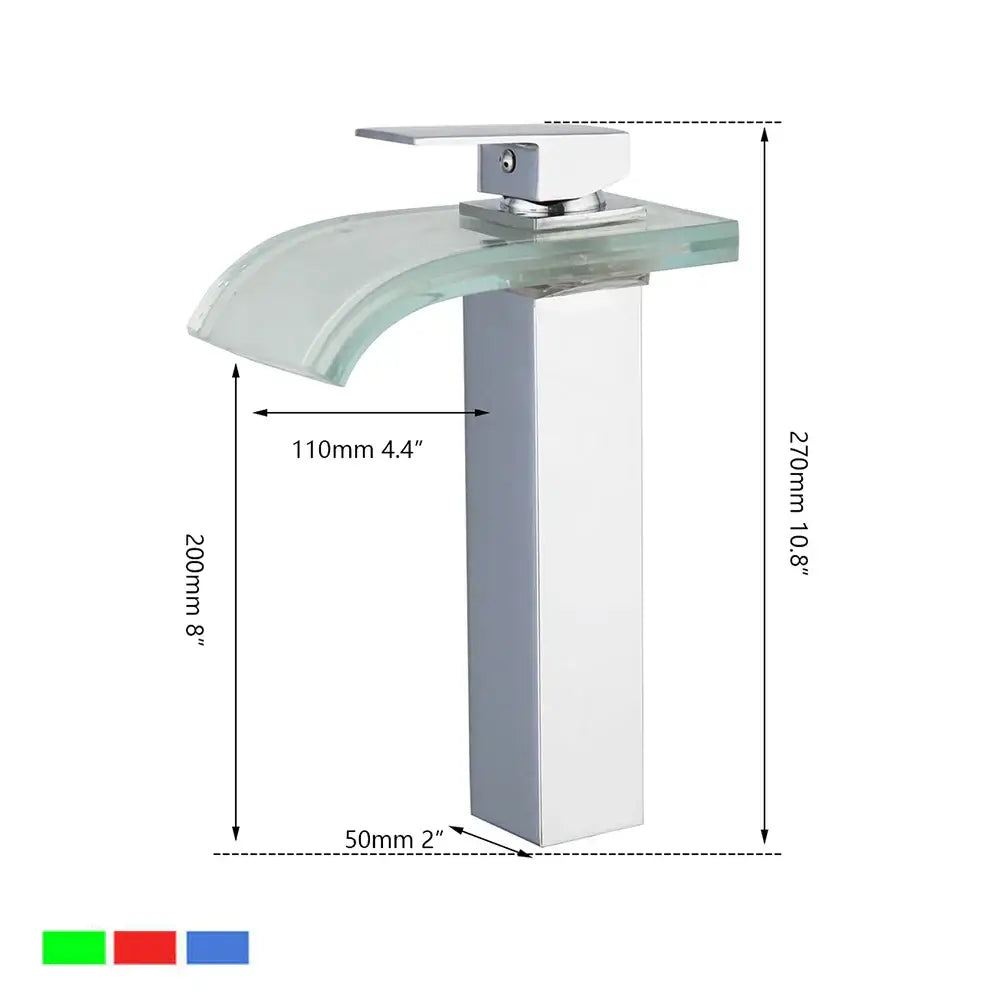 Chrome Waterfall Basin Mixer